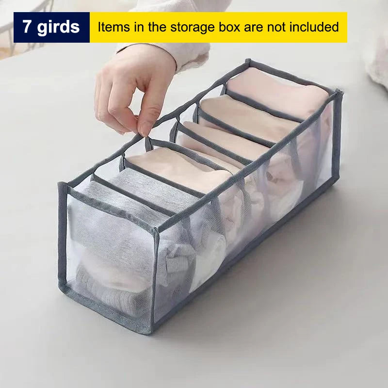 11 7 6 Girds Lingerie Drawer Storage Box Home Mesh Sock Organizer Qme A1