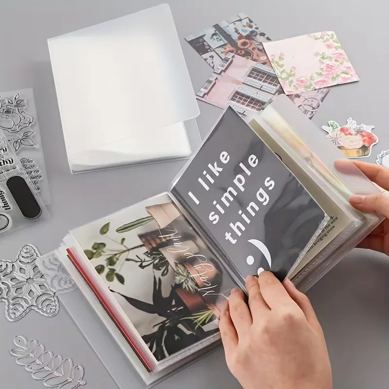 10sheets A5 Loose-leaf PP Transparent Pull-in Inner Page 6 Holes File Qme