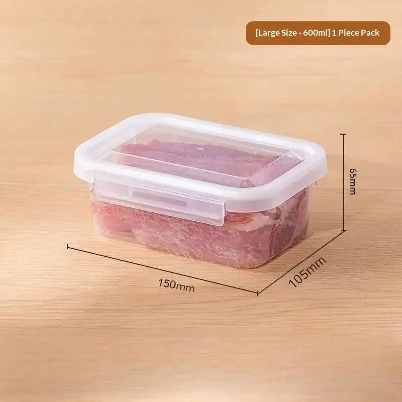 Portable Food Storage Box Single Snap-on Cover Compartmentsfor Qme 600ml