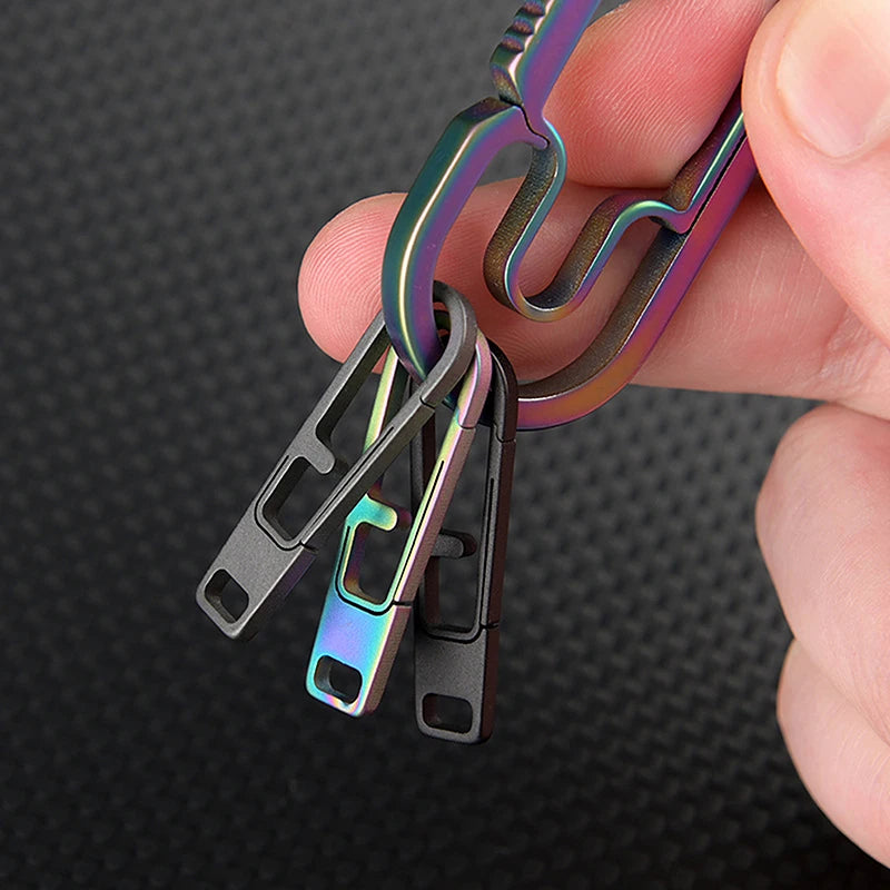 Titanium Alloy Zipper Puller Header Accessories Connector Keychain Qme