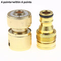 2pcs Standard Aluminum Hose Connector Set - 4/6'' Tap Fitting Quick Connect For Garden Pipes Hose Connector Qme B