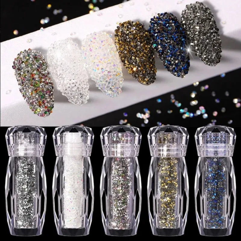 Fairy Micro Crystal Beads 3D Nail Art Accessories DIY Pixie Design Qme