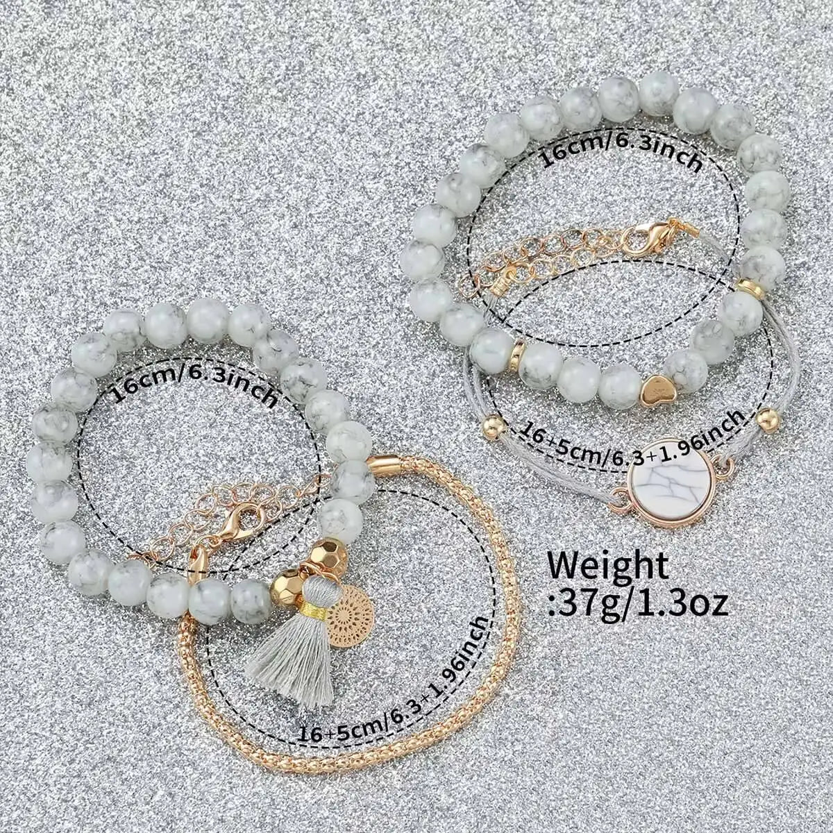 5PCS Fashion Women Watches Casual Wooden Pattern Plastic Band Quartz Watch Bracelets Set for Girls Clock Gift （Without Box） Qme