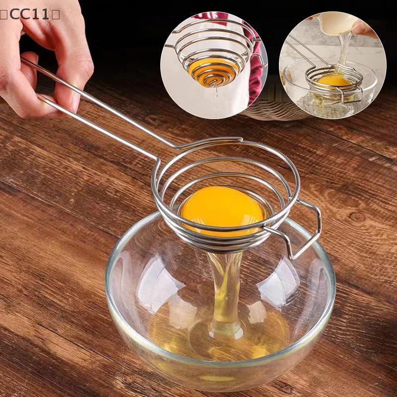 CC11Premium Stainless Steel Egg Yolk Separator Effortless White Qme