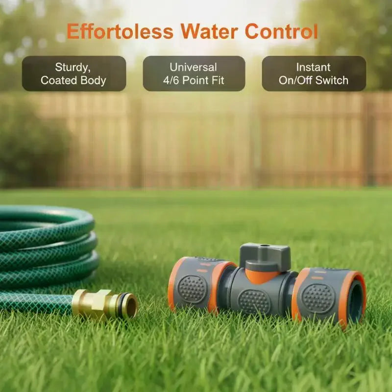 1PC Quick-connect Straight-through Valve With Switch, Quick-connect Water Pipe, Hose, Water Connector, Accessories Qme
