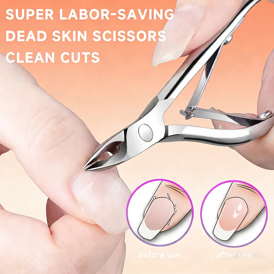 Professional Cuticle Trimmer Jaws Stainless Steel Nail Toenail Qme