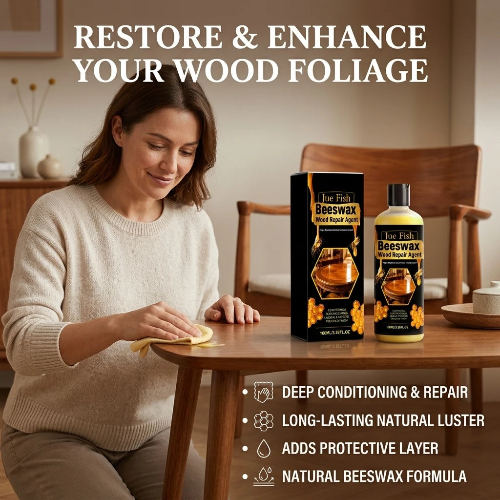 Beeswax Wood Repair Agent Removing Scratches Polishing Restoring Luster Wooden Furniture Maintenance Multi-purpose Wood Care Oil Qme