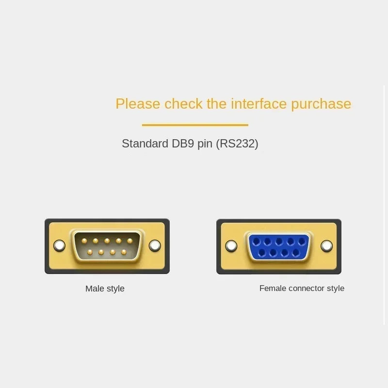 USB To DB9 Serial Adapter Gold Plated Male To Male Female RS232 FTDI PL2303 Converter Plug Adapter for Laptop Computer Qme
