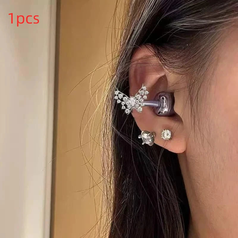 Rhinestone Butterfly Earbud Accessory Premium Shiny Zircon Design Qme A1
