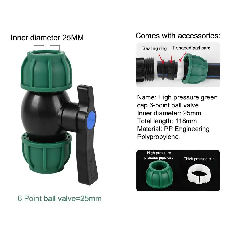 PE Pipe Fittings Quick Connectors Tap Water Pipes Heatless Joints Valves Direct Elbows Tees For Plumbing Irrigation DIY Repair Qme A17