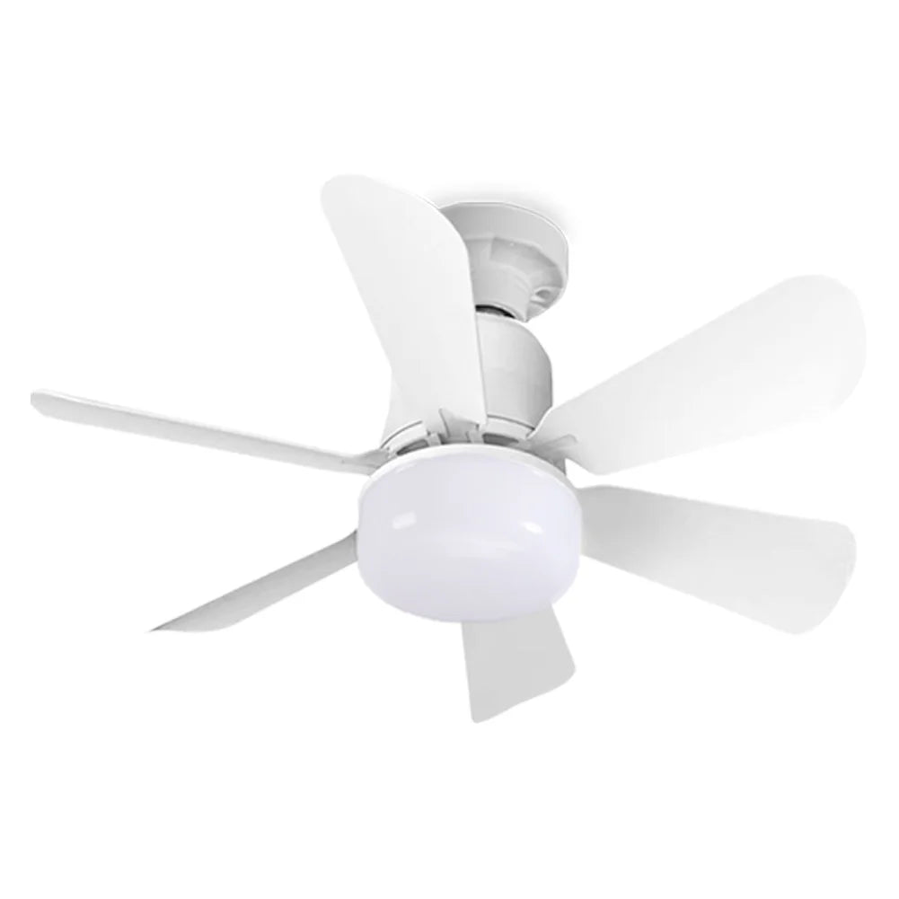 Modern Ceiling Fan with LED Light Remote Control Small Ceiling Fan with Lights Remote Control for Bedroom Kitchen Living Room Qme White A