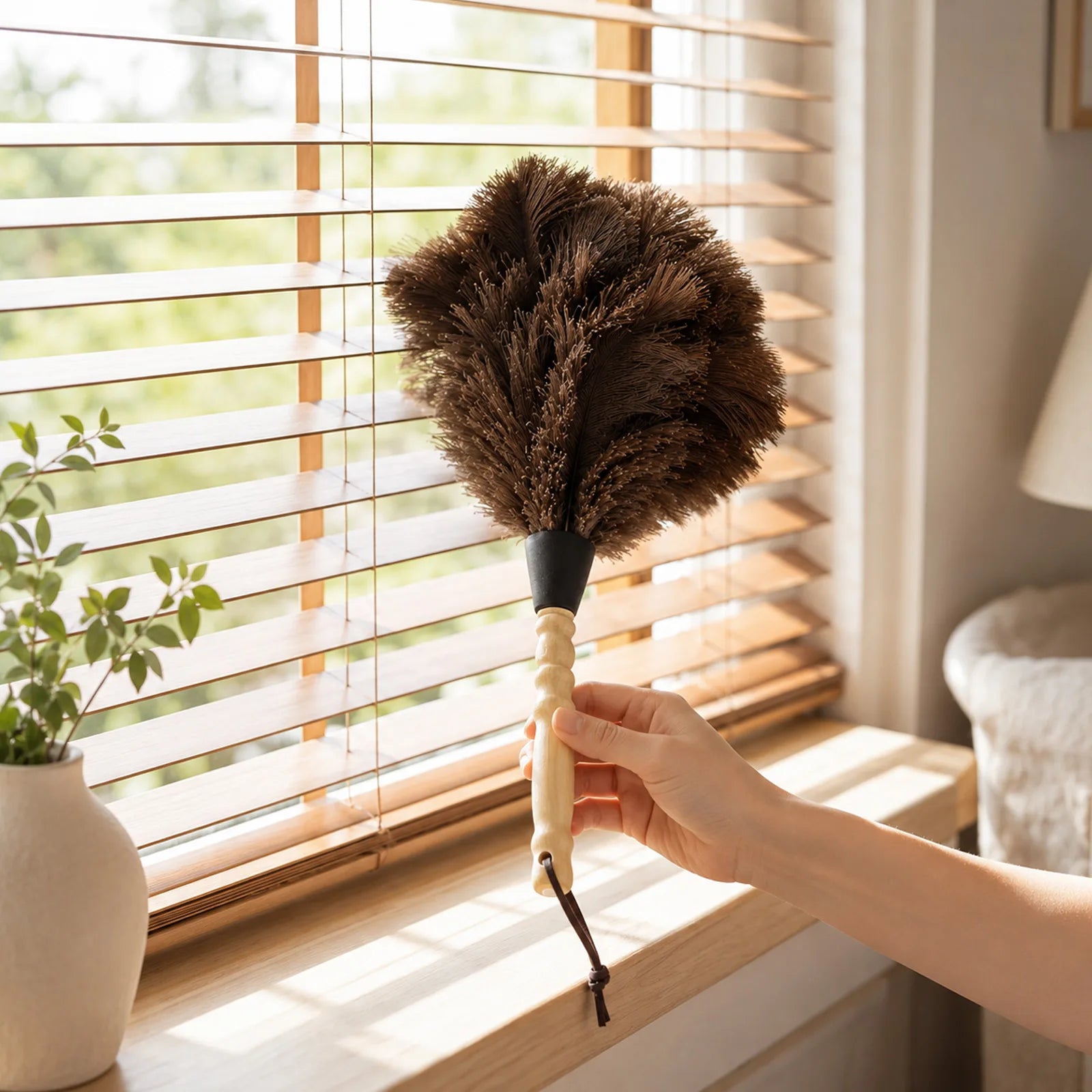 Microfiber Electrostatic Feather Duster Household Multifunction Feather Duster Cleaning Tool Qme
