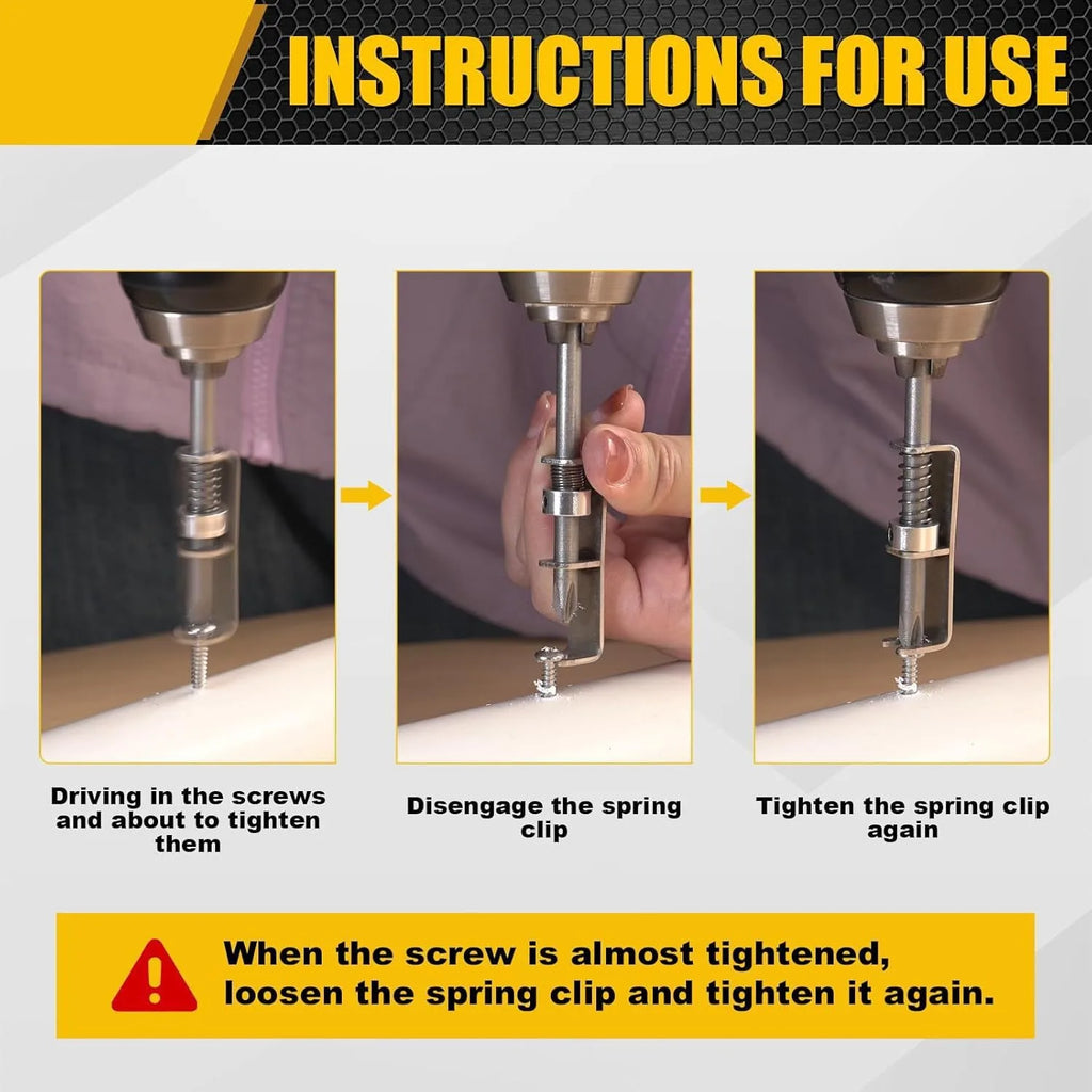 Spring Loaded Screw Holder Bit Anti-drop Screwdriver Grip Screws Qme