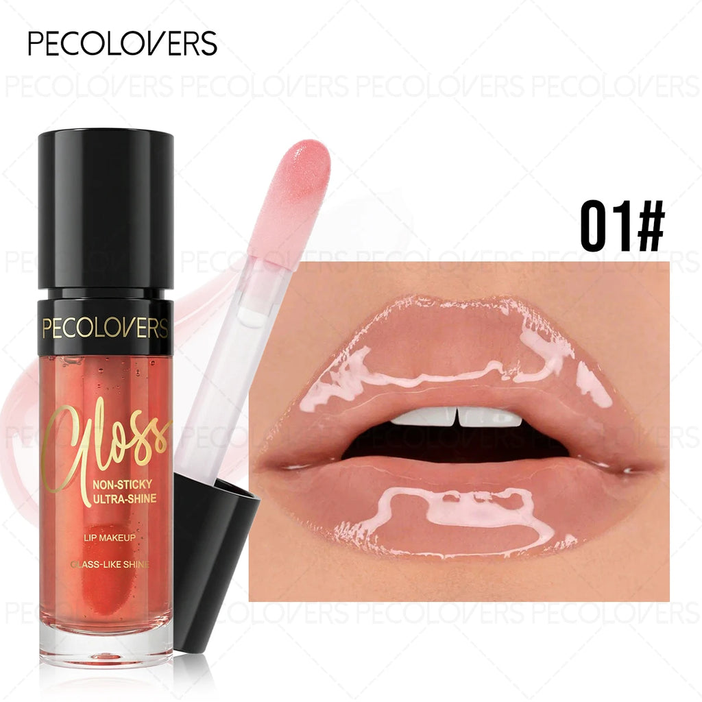 Moisturizing Colorful Lip Oil Gloss Shiny Glaze Hydrating Light Qme 01