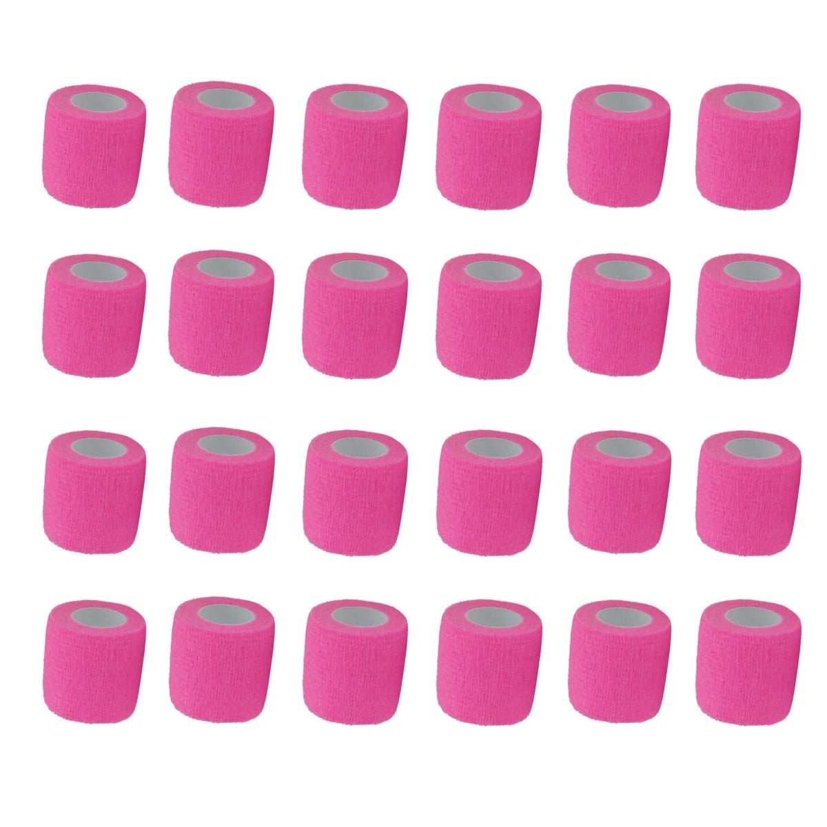 Brand New Glossy Pink Tattoo Disposable Bandage Sport Cover Wrap Tape Self Adhesive Elastic Bandage Tape Tattoo Permanent Makeup Qme 24PCS PINK