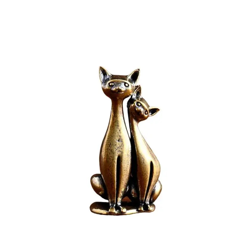 Home Desktop Living Room Office Small Ornament Crafts Brass Double Qme