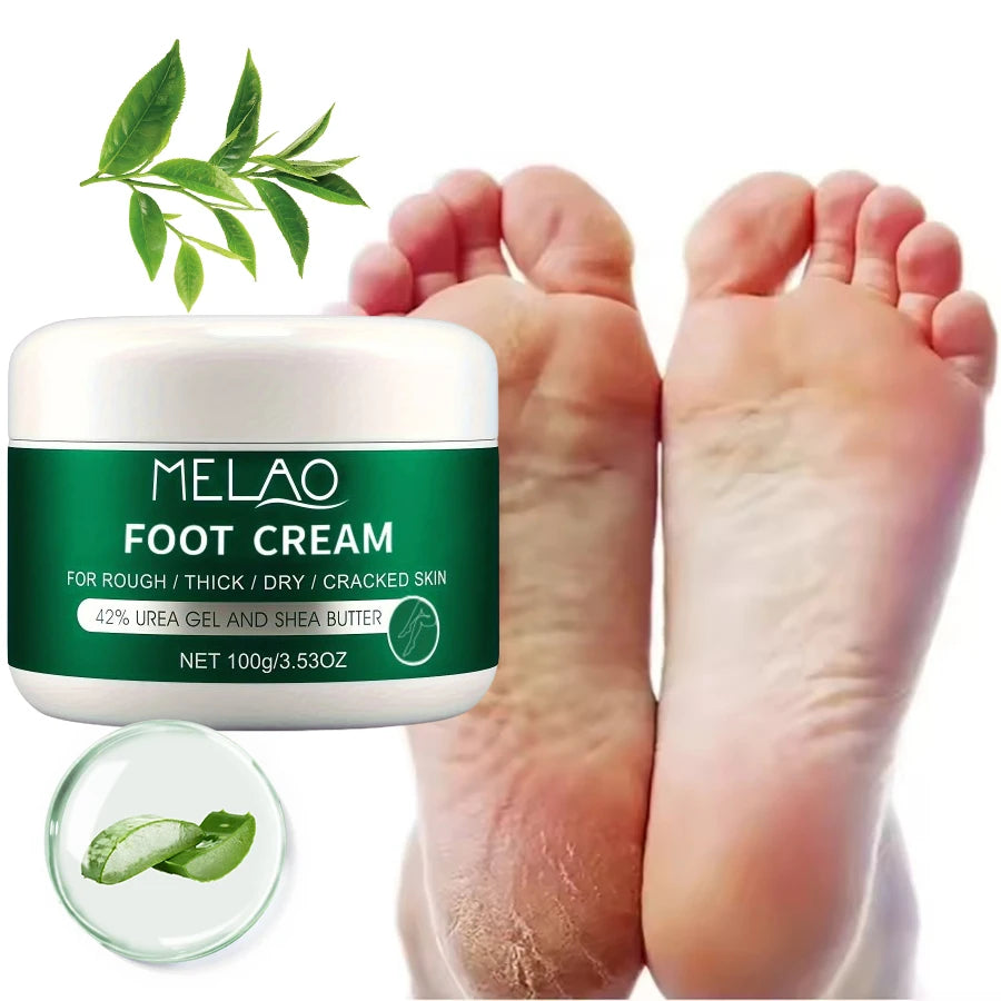 MELAO Urea Cream Salicylic Acid Foot for Dry Cracked Feet Heels Knees Hands Repair Treatment,Moisturizer Dead Skin Remover Qme