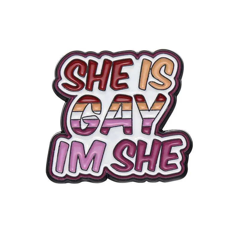 Lesbians Rainbow Series Enamel Pins Girls Like Girls Brooches Lapel Badges Backpack Jewelry Gift for Loves Friends Wholesale Qme style 2