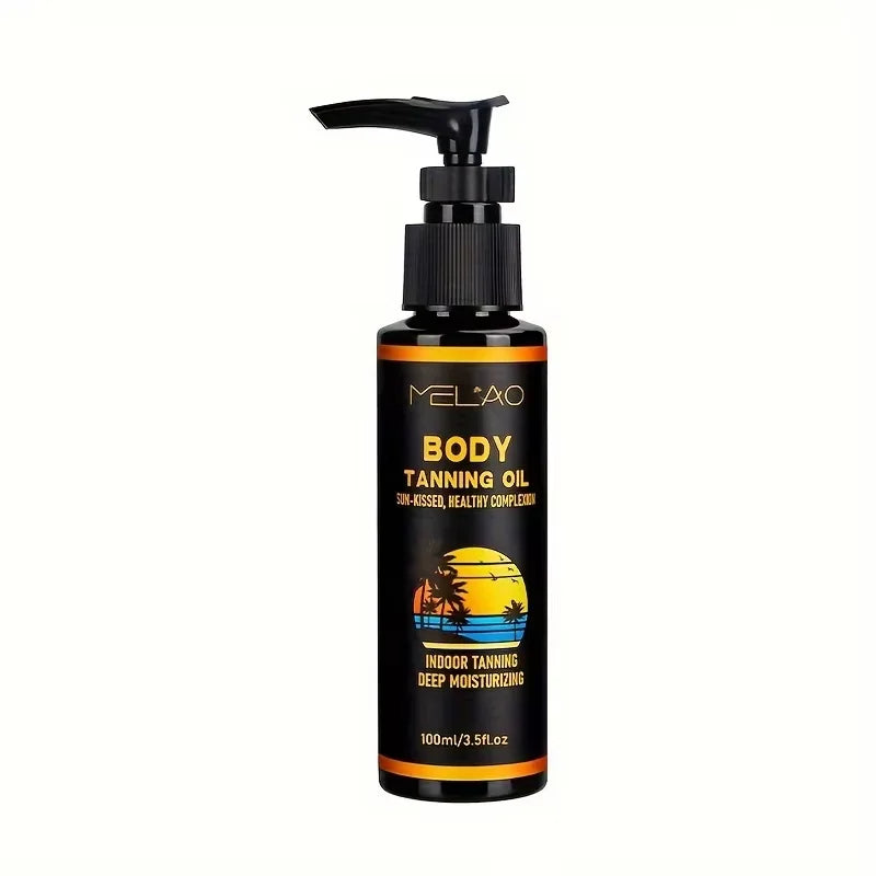 MELAO Tanning Oil Tanned Intensifier Get a Faster, Darker Sun Tan From Packed with Ultra Moisturizing Oils to Keep Skin Hydrated Qme