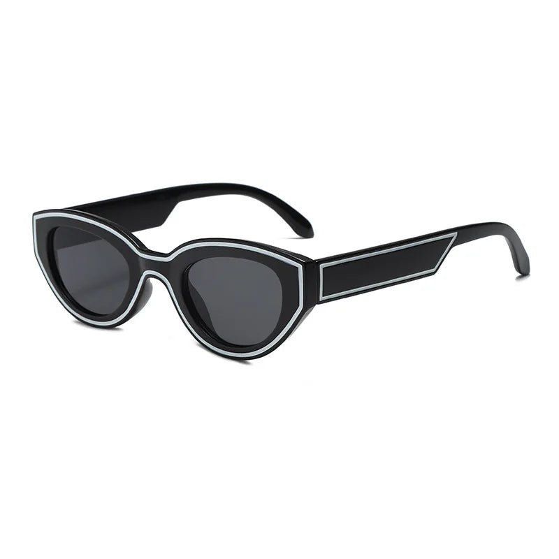 Trendy Design Cat Eye Sunglasses New Fashion Party Hip-Hop Decorated Sunglasses Travelling Eyewear UV400 Qme