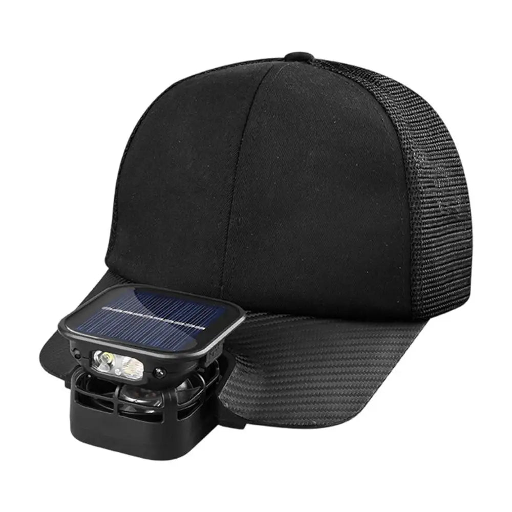 Solar Fan Hats For Men 3-Speed Sun Protection Shade Casual Baseball Style Solar Hat Fan For Men Women Outdoor Beach Summer Qme China Mainland Black
