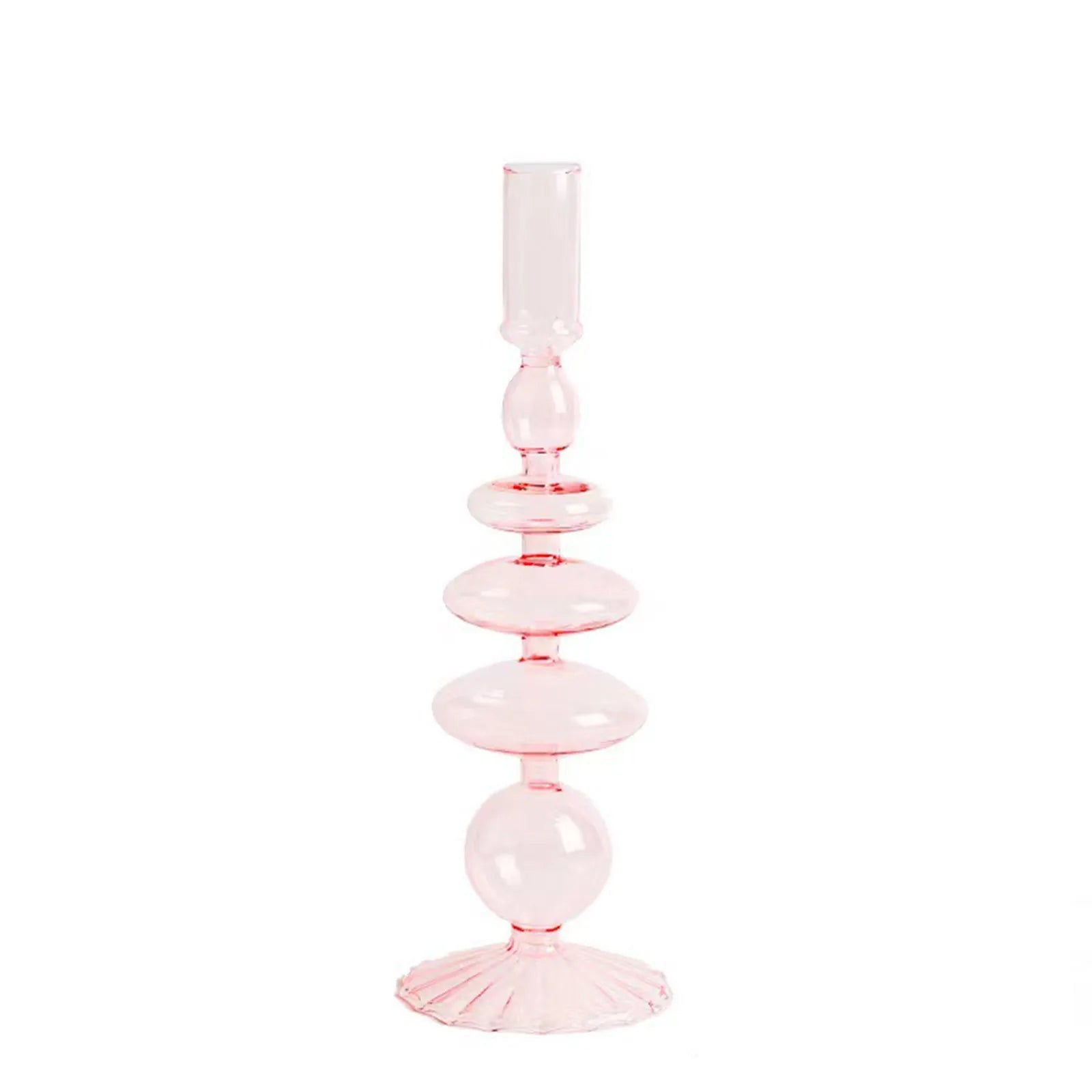 Glass Vase for Centerpiece Modern Elegant Flower Vase Candle Holder for Wedding Home Decor Housewarming Gift Glass Vase Decor Qme C