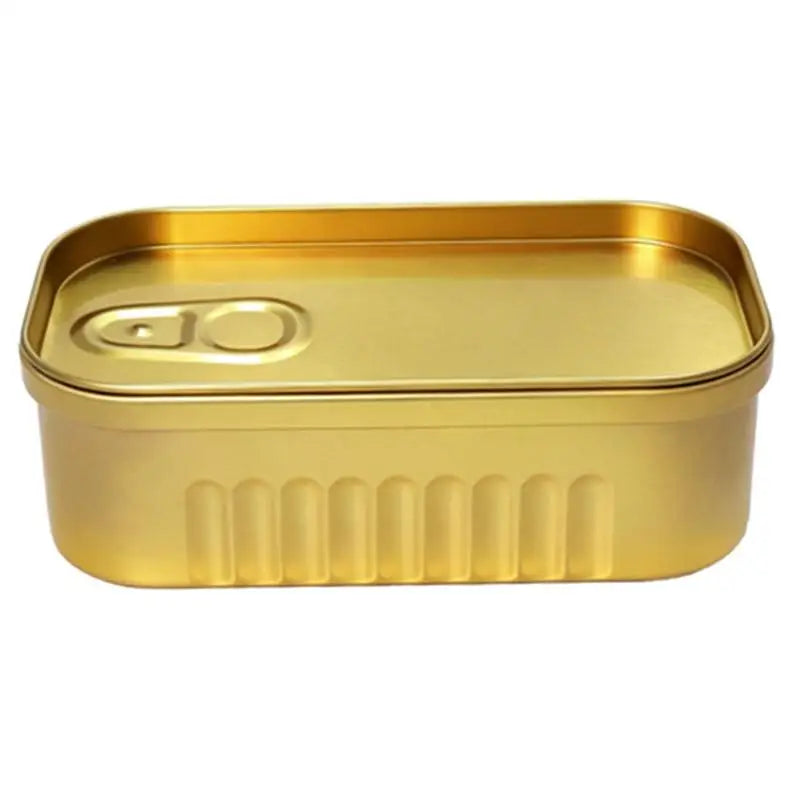 1PCS Sardine Can Shaped Storage Tin Box Portable Tinplate Material Sealed Jar With Lid For Storing Small Items Household Goods Qme A1 1