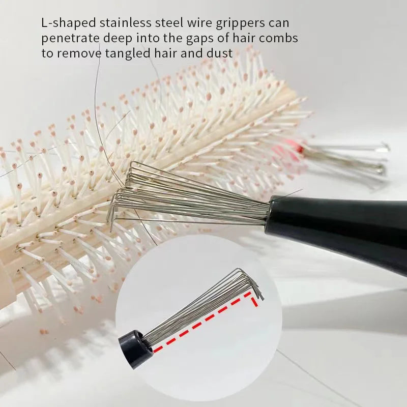Comb Hair Brush Cleaner Plastic Metal Cleaning Remover Embedded Tool Qme