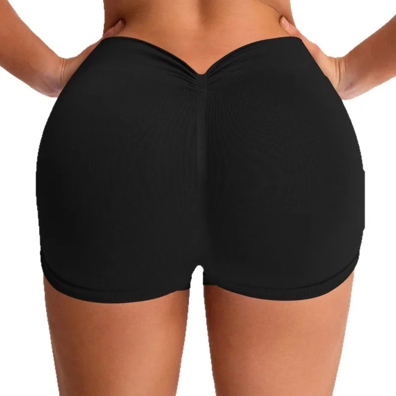 Three-quarter Mid-waist Hip-enhancing Seamless Knitted Yoga Peach Qme