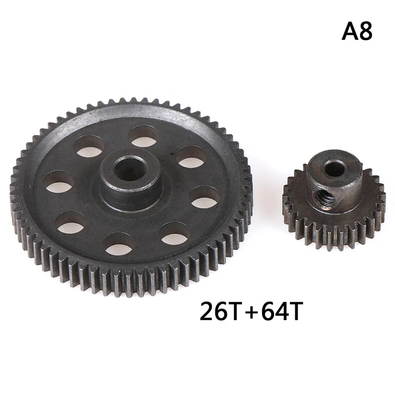 HSP Steel Metal Spur Differential Main Gear 17T/21T/26T/29T/64T Pinion Gear Qme style 1