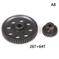 HSP Steel Metal Spur Differential Main Gear 17T/21T/26T/29T/64T Pinion Gear Qme style 1