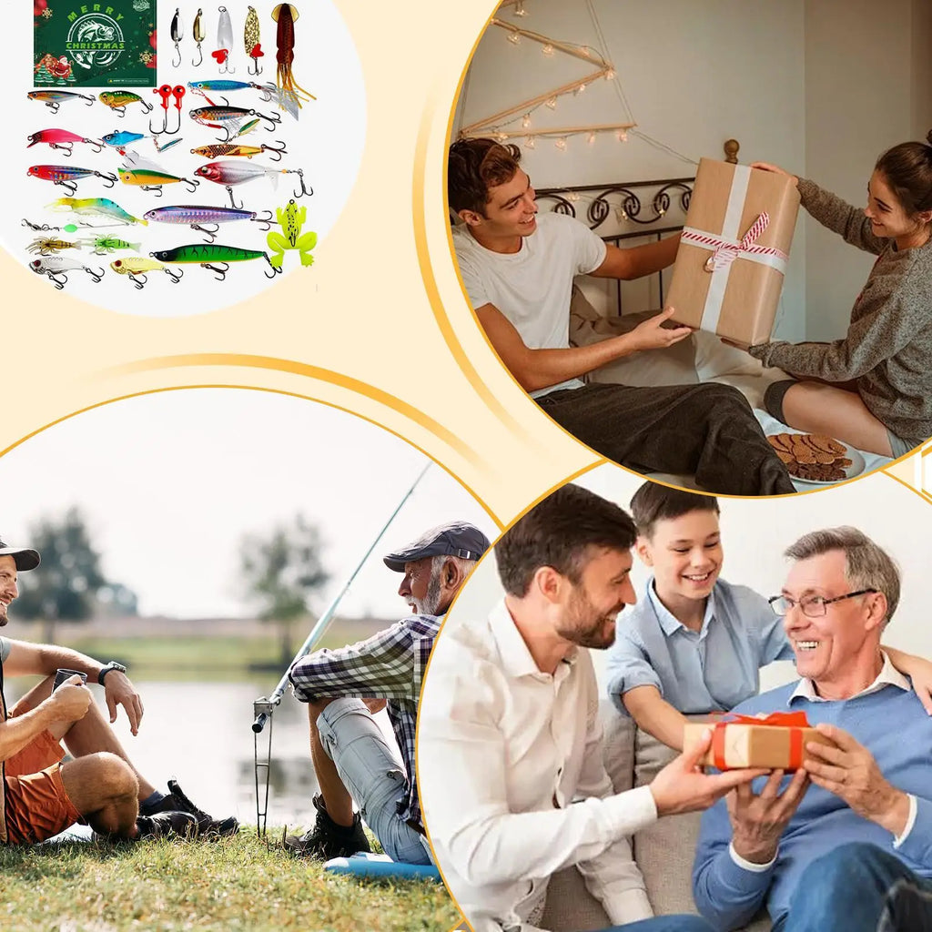 Fishing Advent 24 Days Christmas Countdown Calendar Lures Freshwater Qme