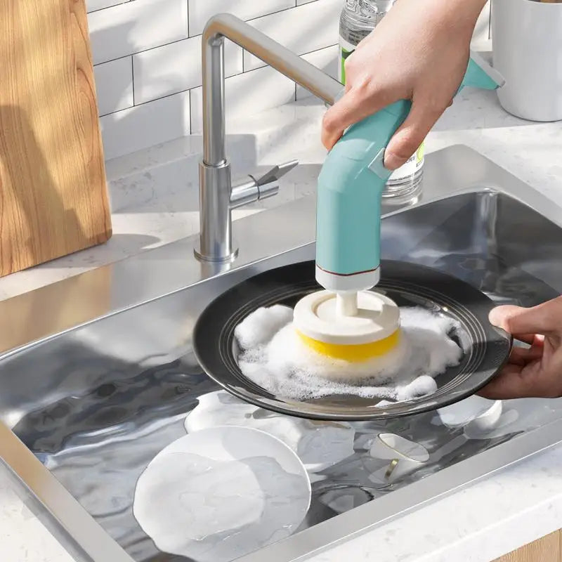 Electric Rotating Scrubber Electric Shower Scrubber Handheld Scrubber Waterproof Design Dish Brush 2 Rotating Speeds For Qme