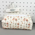Beautiful Cartoon Animal Canvas Pencil Pouch Floral Design Zipper Bag Qme A1