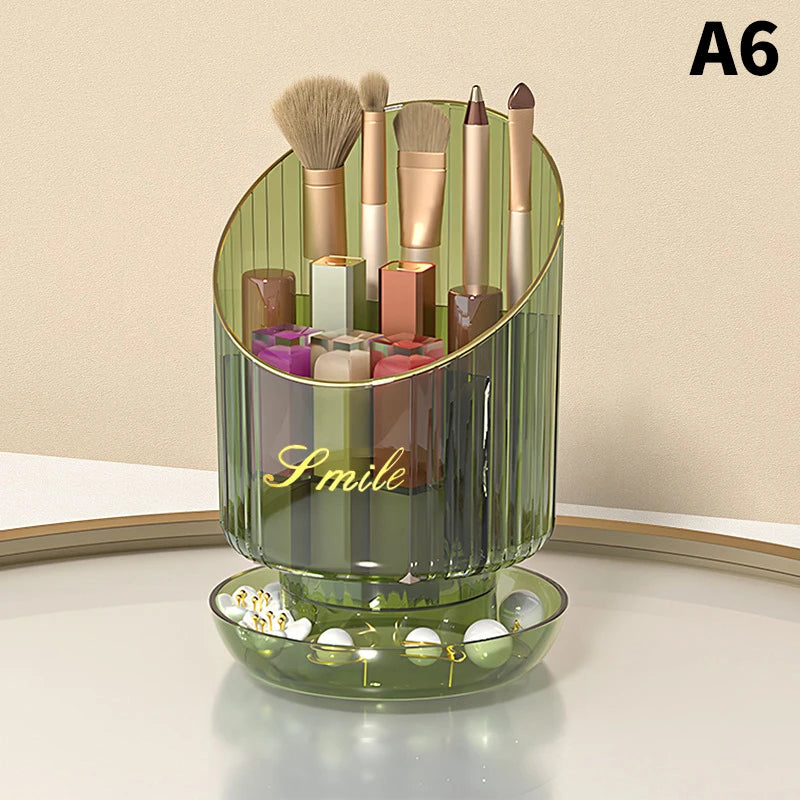 Lipstick Eyebrow Pencil Holder Eye Shadow Storage Box 360 Rotating Qme A6