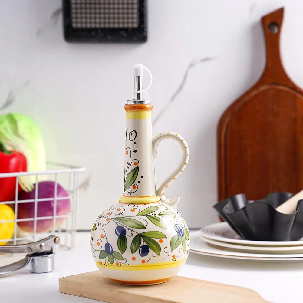 2025 Italian Olive Oil Dispenser Bottle Home Kitchen Bottle Ceramic Vinegar Accessories Decorative And European Bottle Oil Qme