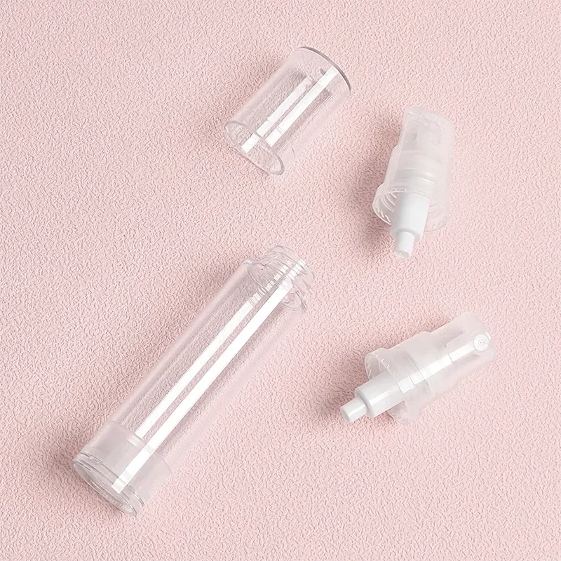 5-15ML Clear Empty Refillable Airless Vacuum Pump Cream Lotion and Spray Portable Bottle Set Sample Packing for Toiletries Qme