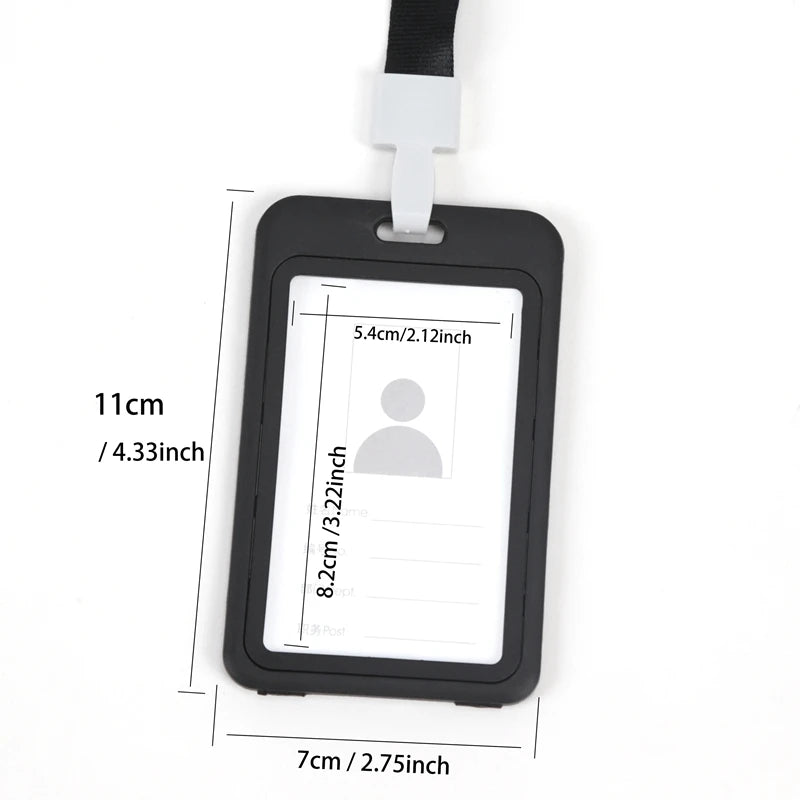 Unisex Work ID Card Holder Lanyard Badge Holders Identification Qme