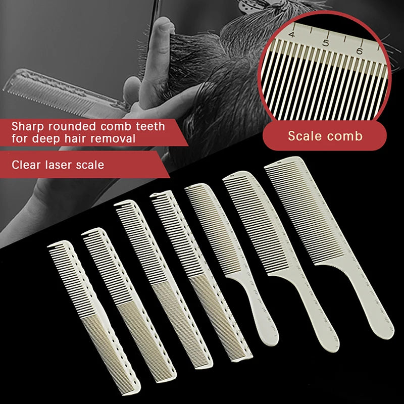 Professional Barber Comb Precision Plastic Integrated Laser Scale Qme
