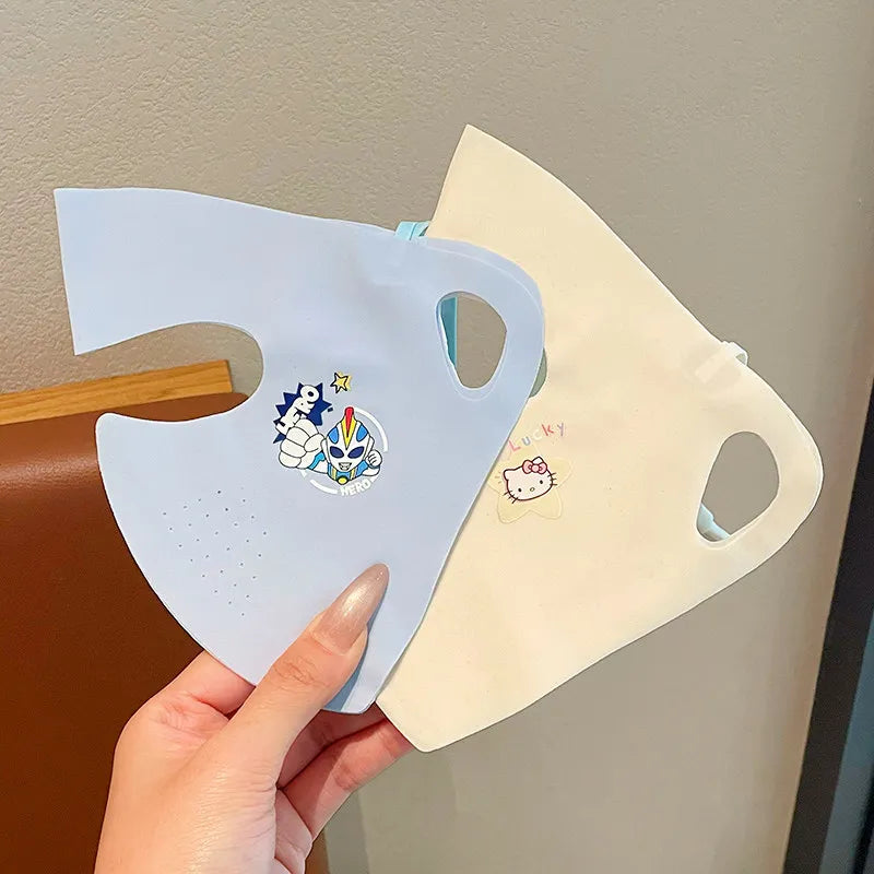 Kuromi Summer Sun Protection Face Mask New UV-Protective Full-Face Mask Breathable Cooling Silk Mask Qme 12