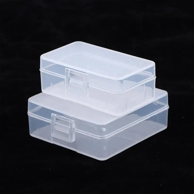 9V Battery Holder Transparent Plastic Storage Boxes Durable Cell Qme