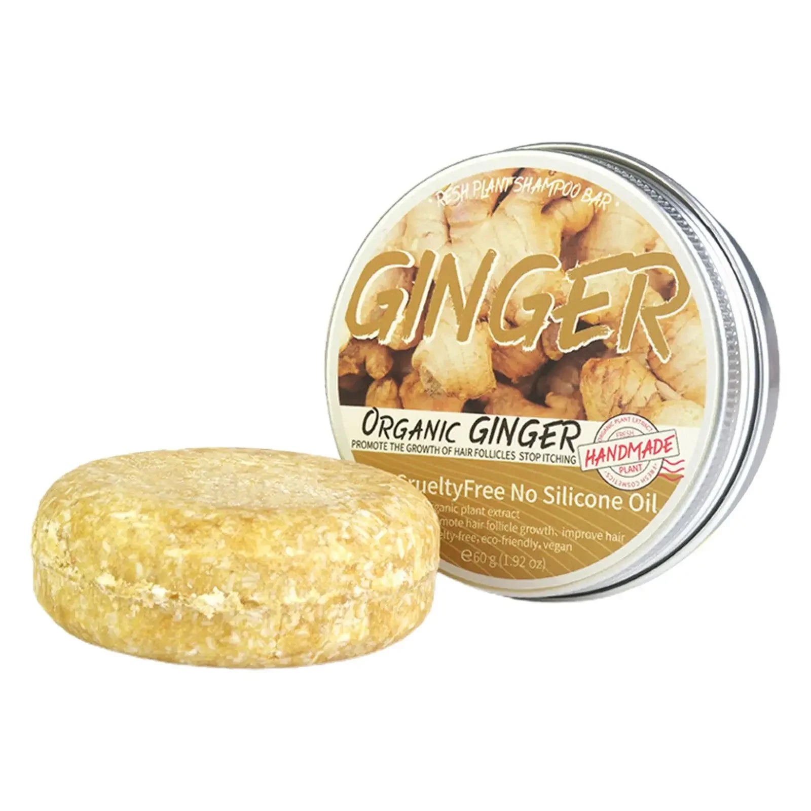 Ginger Polygonum Soap Shampoo Cold Processed Hair Bar Pure Plant Qme English B