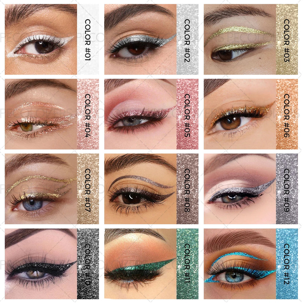 Dip-on Eyeliner Fine Shimmer Multi-color Options Suitable Various Qme