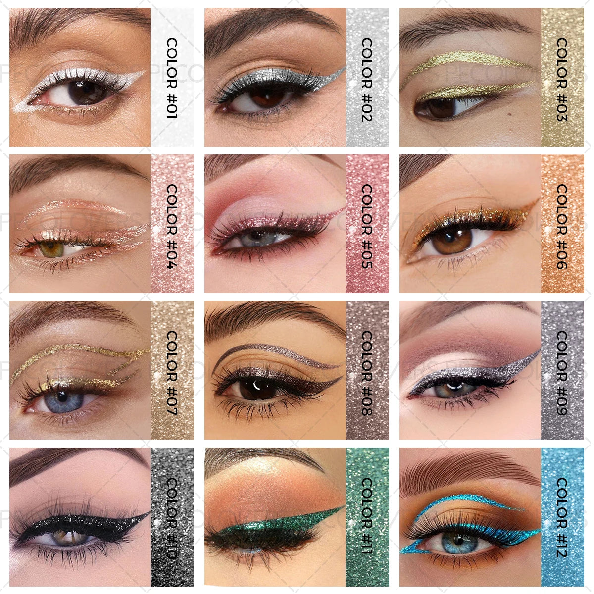 Dip-on Eyeliner Fine Shimmer Multi-color Options Suitable Various Qme