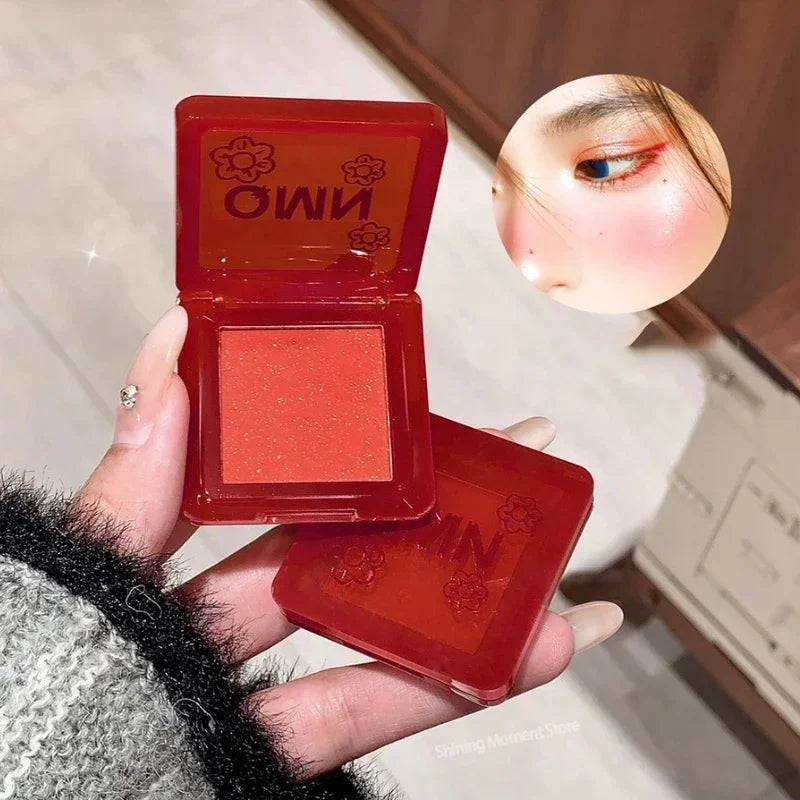Monochrome Blush Palette Tomato Orange Blusher Powder Natural Face Makeup Matte Peach Rouge Contour Shadow Palette Girl Cosmetic Qme