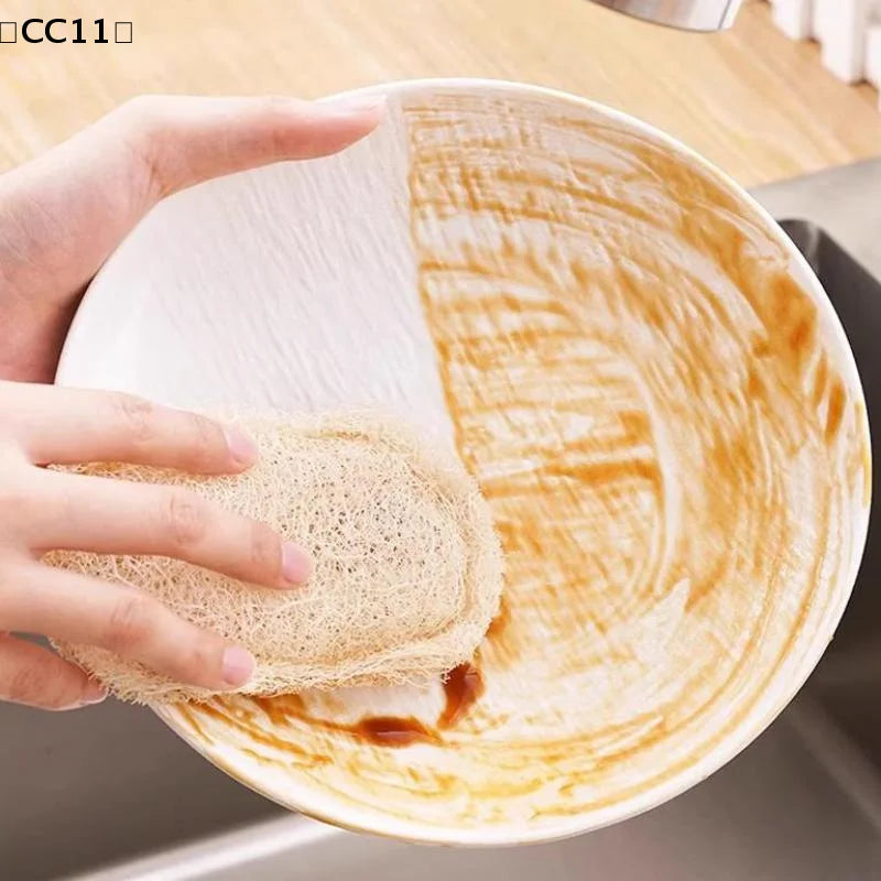 Natural Luffa Dish Towel Washing Cloth Sponge Loofah Scrub Pad Pot Qme