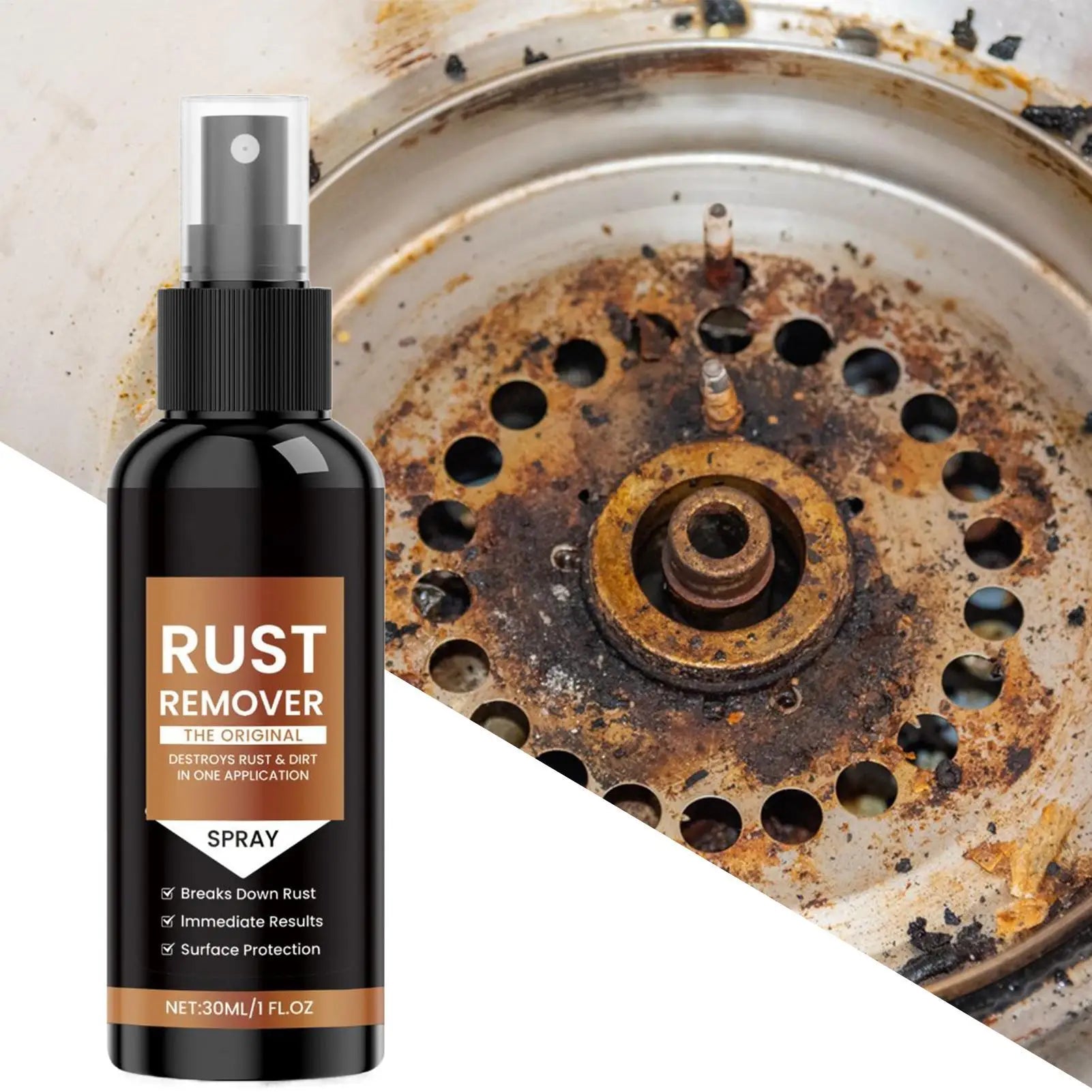 Household Rust Cleaner For Metal Rust Dissolver For Metal Effective Concentrated 1 Fl.oz /30ml Fast-Acting Long-Lasting Cleaner Qme