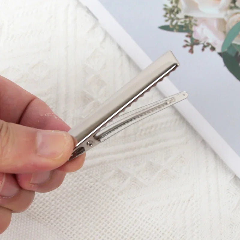 Hair Alligator Metal Clips Duckbill Blank Setting Base DIY Hairpins Qme