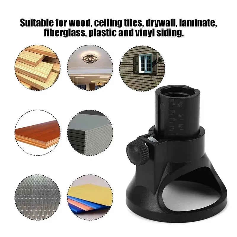 Rotary Router Milling Cutter Guide Attachment Twist Drill Bit Wood Carving Tool Kit Dedicated Locator Woodwork Tool for Dremel Qme