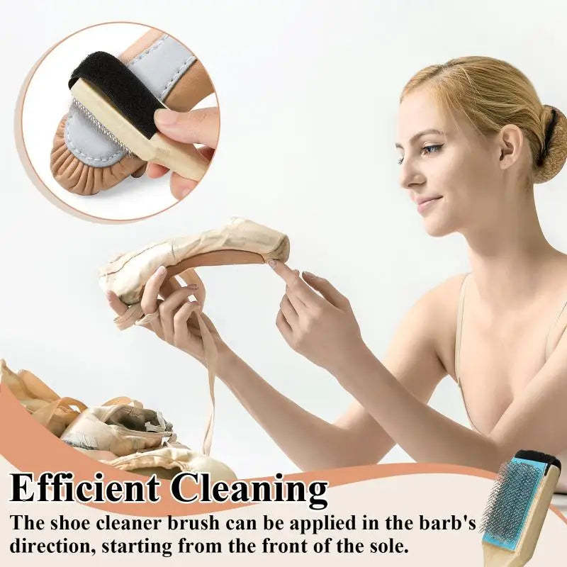 Head Dance Shoes Cleaning Brush Durable Practical Wooden Suede Sole Qme
